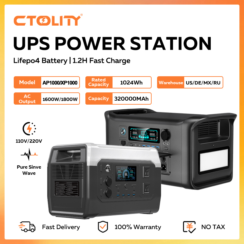 Usb Charger Dynamo - CTOLITY 1800W Draagbare Power Station 1024Wh
