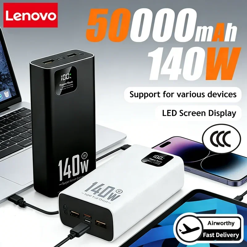 Usb Charger Dynamo - Lenovo 140W 500000mAh Ultra Capaciteit Power