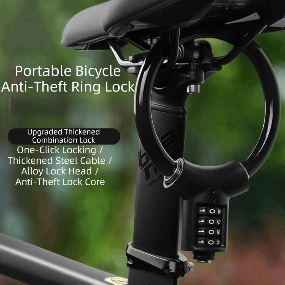 Cable Lock Flexible - Flexibel 4-cijferig combinatieslot voor fietsen, stalen