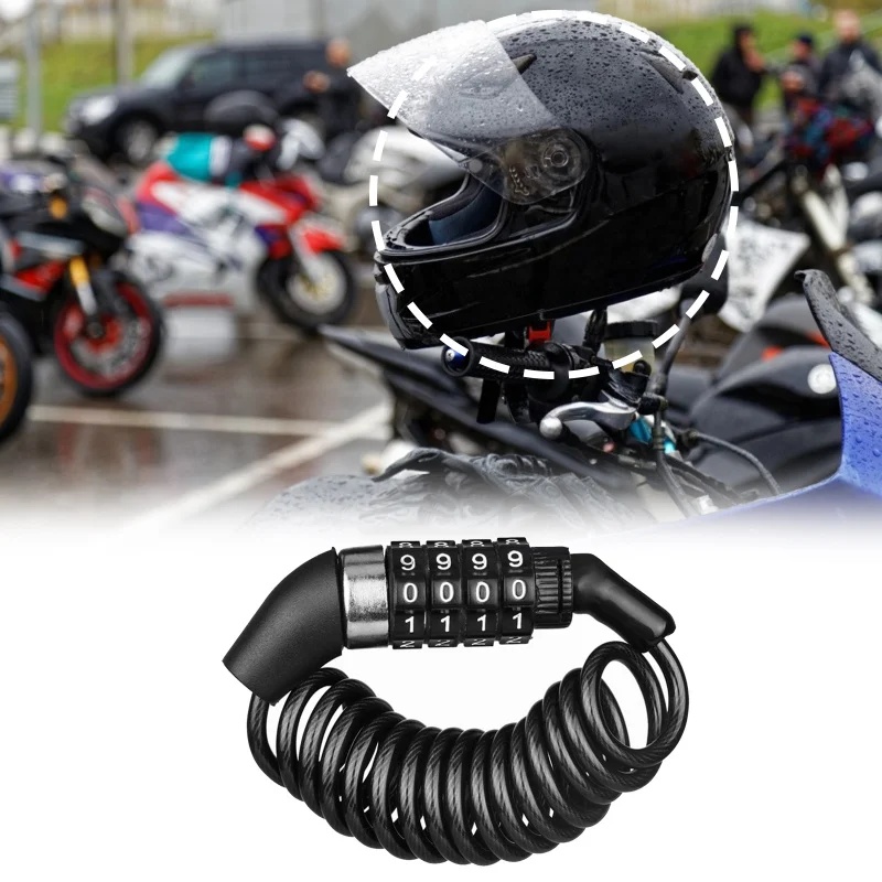 Chain Lock Combination - Motorfiets- en fietsdiefstalbeveiligingsketting met 4-cijferige wachtwoordcombinatie,