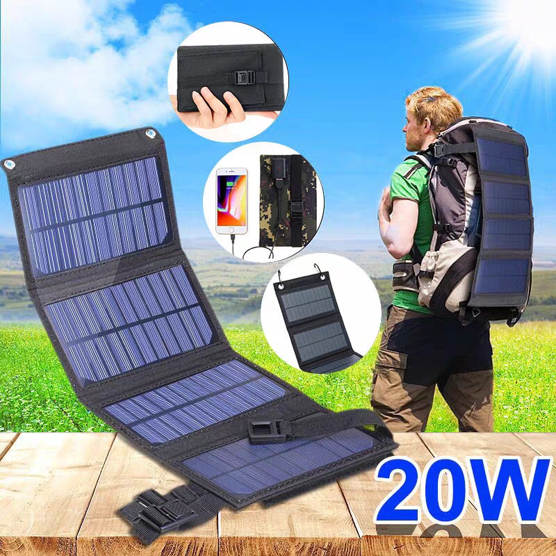 Usb Charger Dynamo - Opvouwbaar zonnepaneel 20W 50W 60W Draagbare