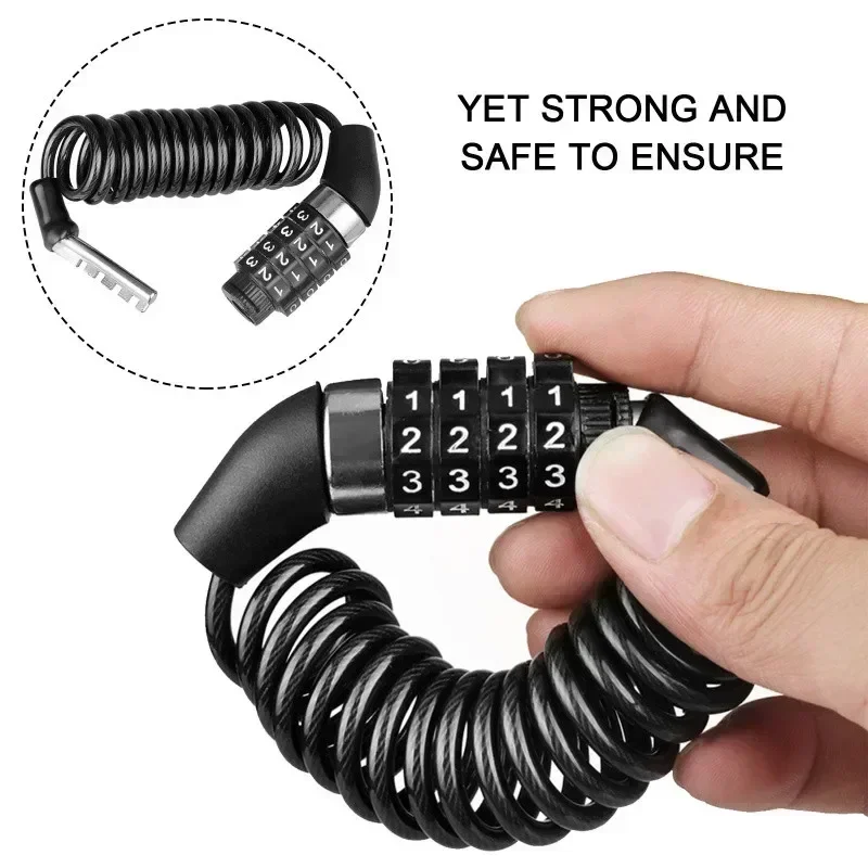 Chain Lock Combination - Motorfiets Anti-diefstalketting 4-cijferige wachtwoordcombinatie Helmslot Veiligheid
