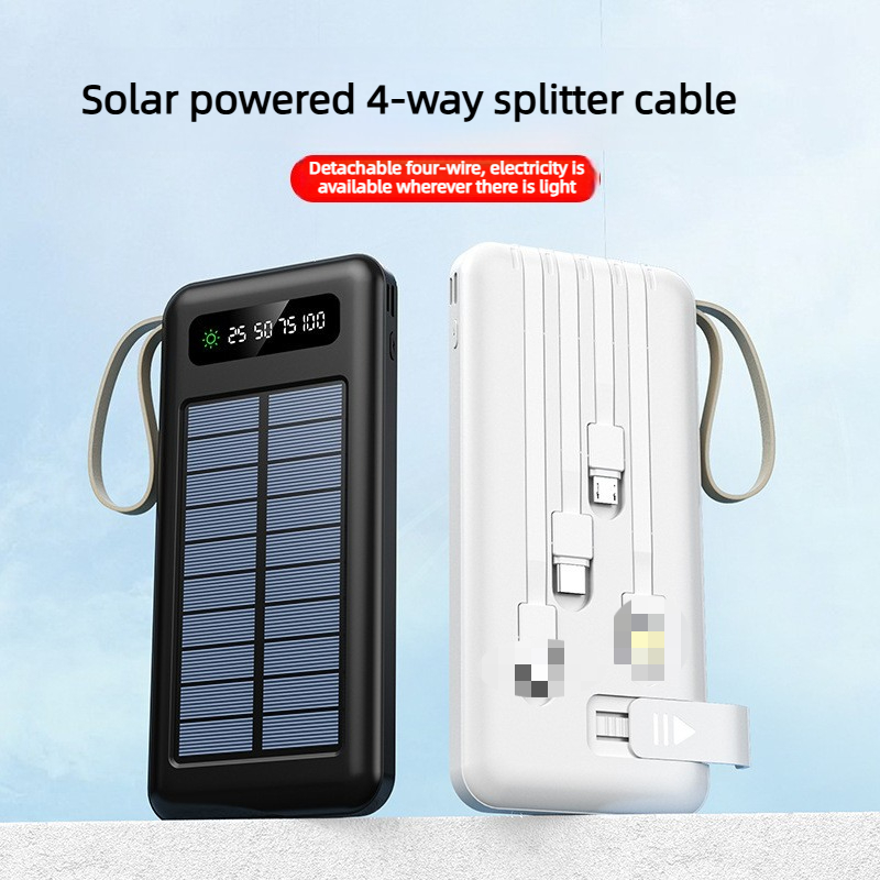 Usb Charger Dynamo - 10000/20000mAh Outdoor Solar Powerbank met grote