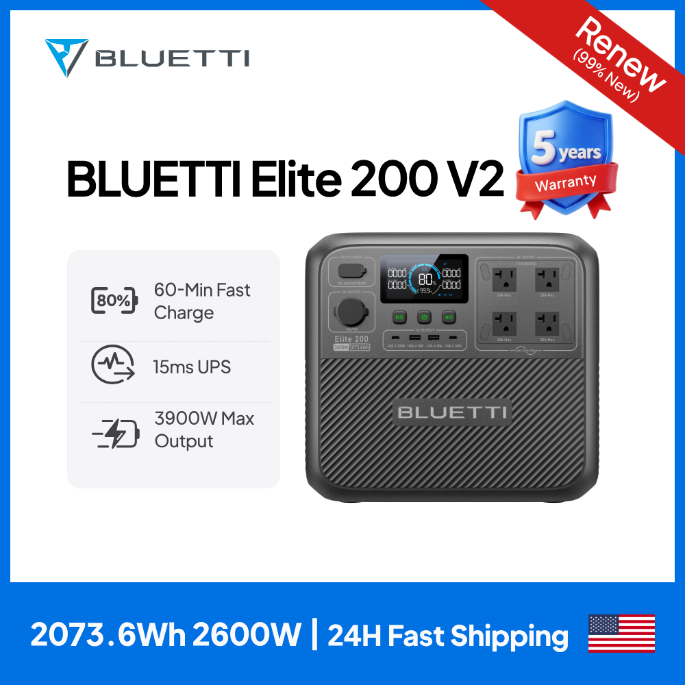 Usb Charger Dynamo - 【Renew】BLUETTI Elite 200 V2 draagbare krachtcentrale