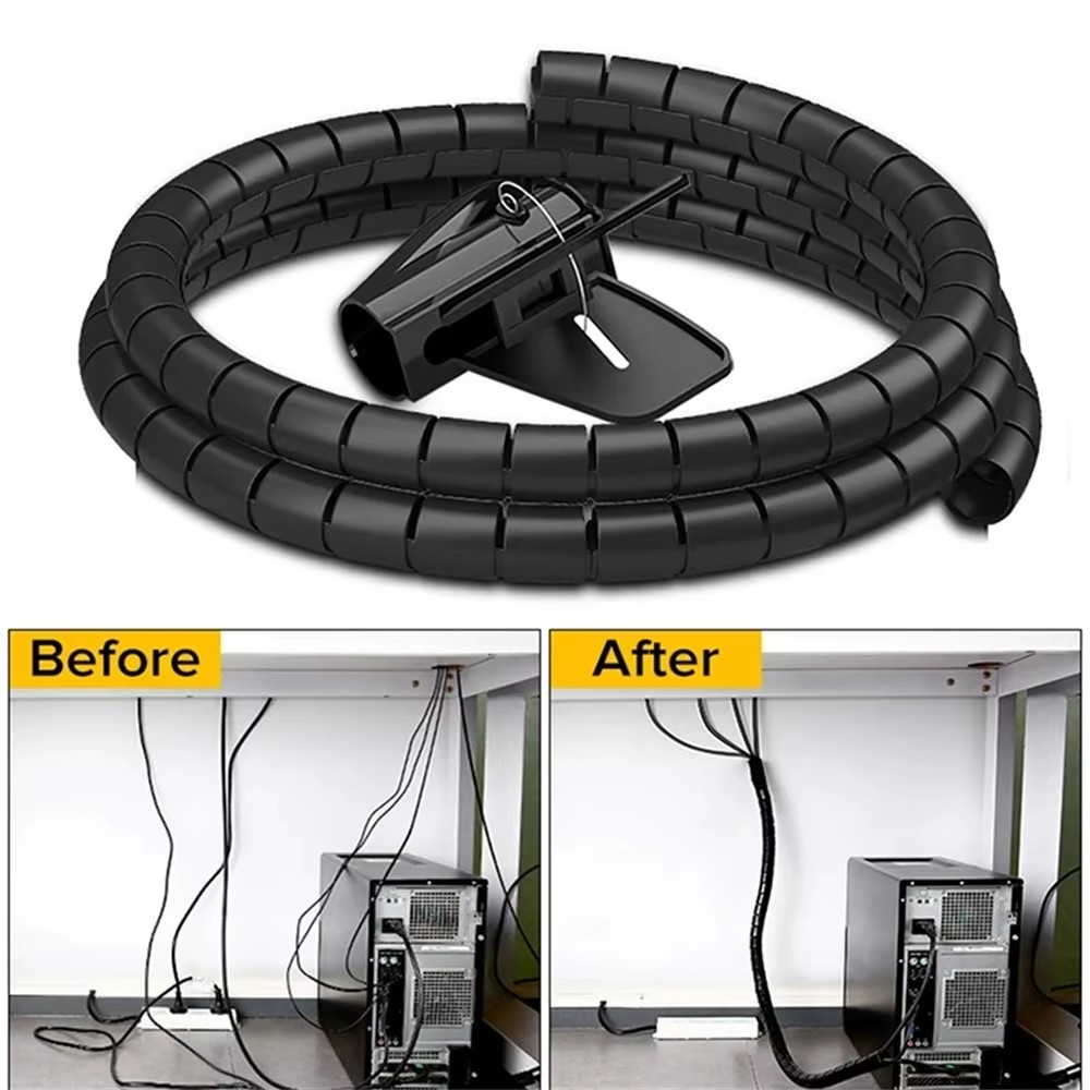 Cable Lock Flexible - 2M 16/10mm Flexibele spiraalkabel Draadbeschermer Kabelorganizer